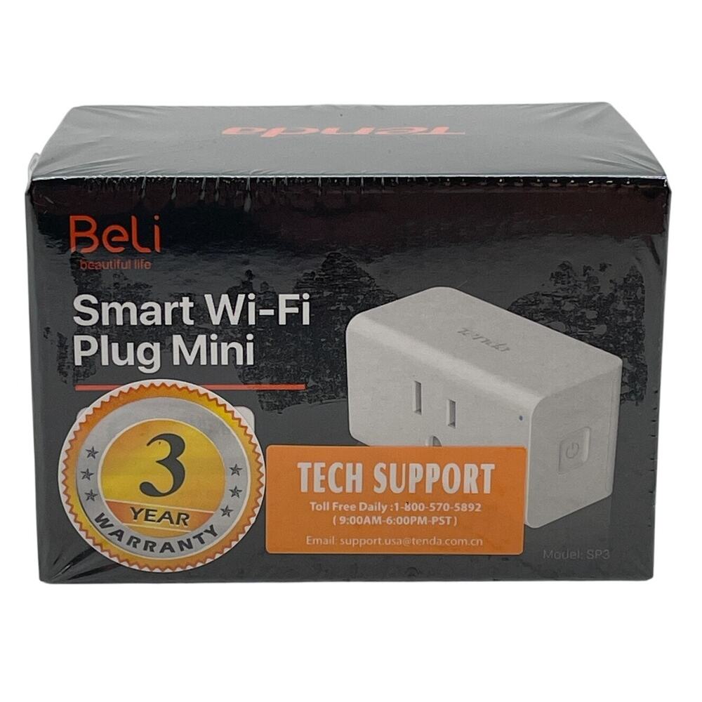 Tenda Beli Mini Smart Plug Wi-Fi Outlet Alexa Echo Google Assistant Compatible